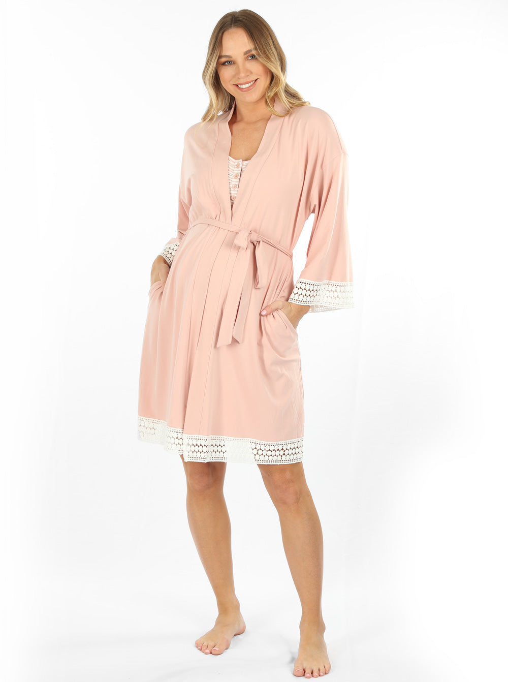 Maternity Gown / Hospital Gown / Nursing Gown, Floral – Wylde Reiyn